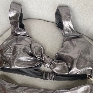 Aerie Shiny Metallic Scoop Top -TOP ONLY
